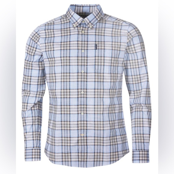 🔥❤️🔥Barbour Stone Highland Check 26 Shirt Size S/M🔥❤️🔥 - Picture 2 of 6
